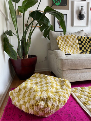 Chartreuse Moroccan Pouf(s)
