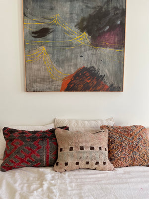 “P” Moroccan Boujaad Wool Pillow