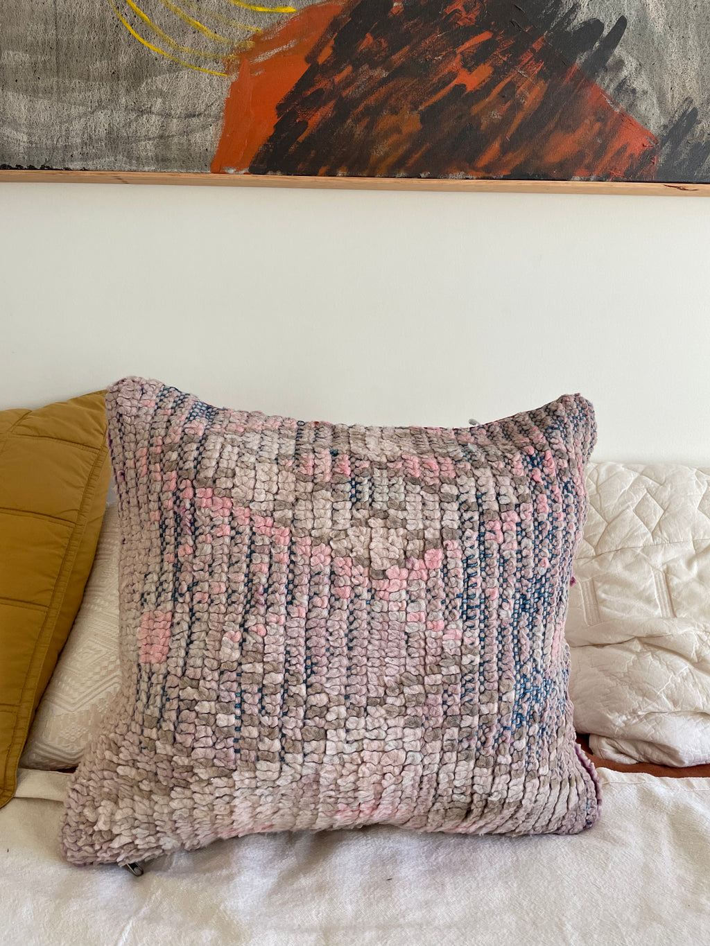 “K” Moroccan Boujaad Wool Pillow